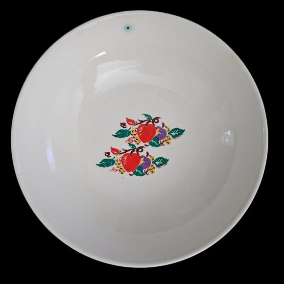 Vintage Fruit Center Bowl with Crazing & Crack – Hand-Painted Rustic Decor - Picture 2 of 4